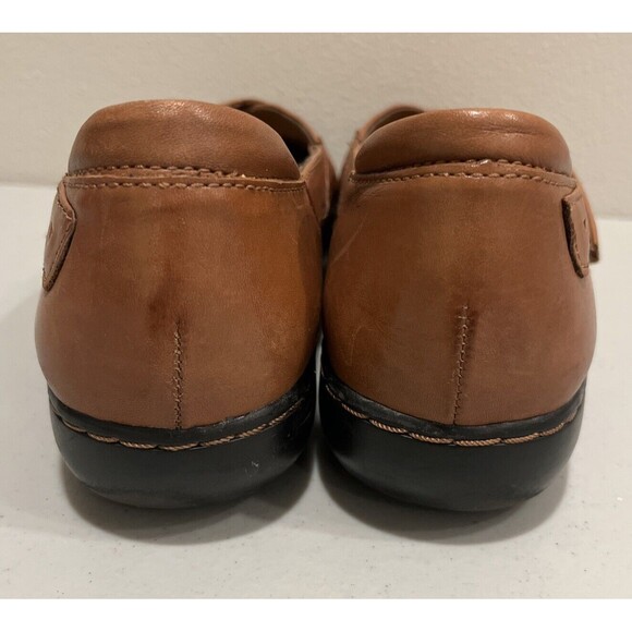 Clarks Bendables Women's Loafers Shoes Size 10 Leather Brown EUC - Picture 5 of 16